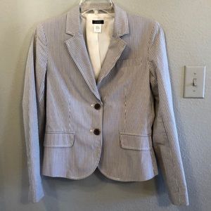 Pin-stripped cotton blazer